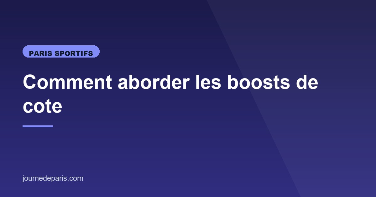 Illustration de l'article consacré aux boosts de cote