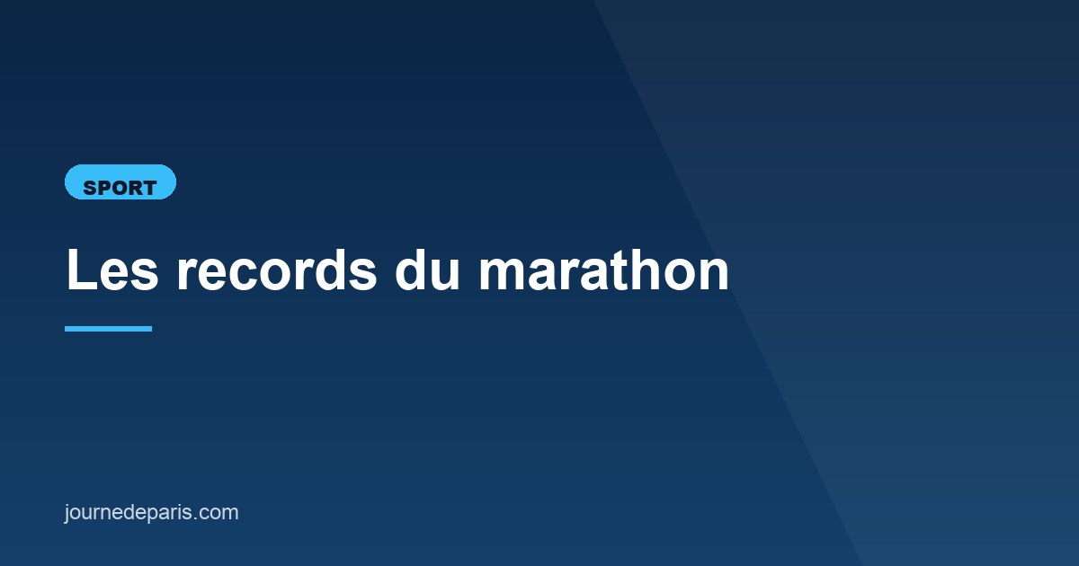 Illustration de l'article consacré aux records du marathon